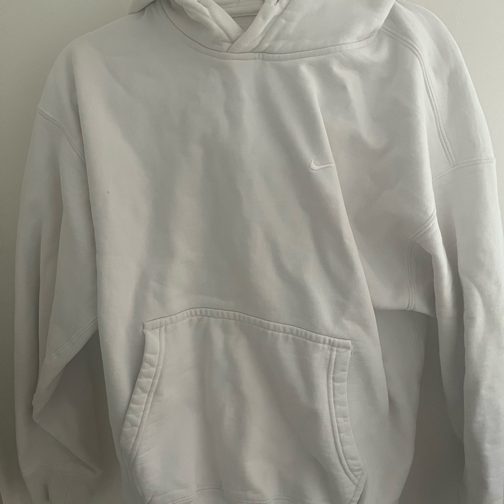 Nike Men's Light White/Gray Hoodie